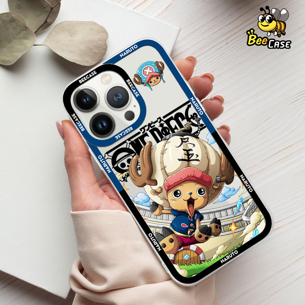Ốp lưng iphone cạnh vuông trong suốt  Anime One Piece Chopper Beecase 6/6s/7/7plus/8/8plus/x/xs/11/12/13/14pro/promax
