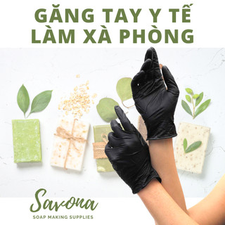 Găng tay làm xà phòng - Găng tay cao su đen không bột, siêu dai dày, chuyên dụng cho làm xà phòng, y tế, spa, phun xăm