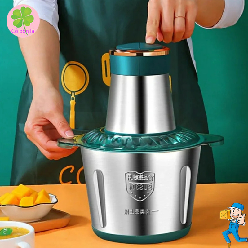 Máy Xay Thịt Đa Năng 3L , Máy Xay Đa Năng Nhà Bếp Với 5 Lưỡi Dao, Xay Nhuyễn Nhanh Chóng, Dụng Cụ Tiện Lợi Cho Nhà Bếp