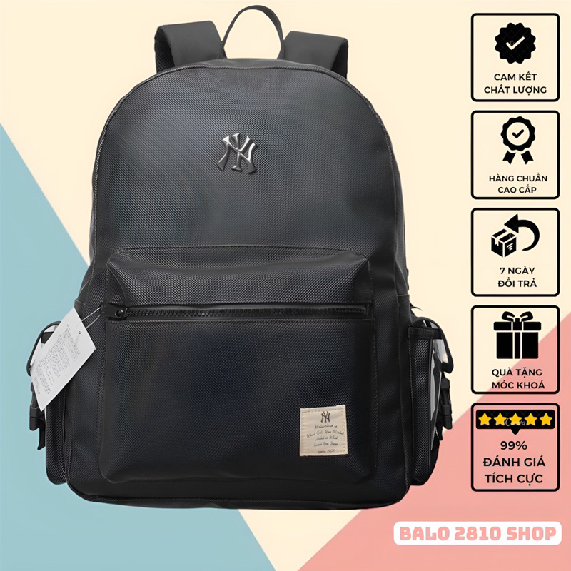 Balo Nam Nữ Thể Thao MEGA MLB NY Basic Backpack Cặp Đi Học Thời Trang Chất Liệu Da Si Cao Cấp Chống Nước Balo 2810 Shop