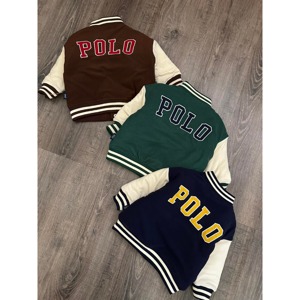 Áo bomber Polo thêu cho bé