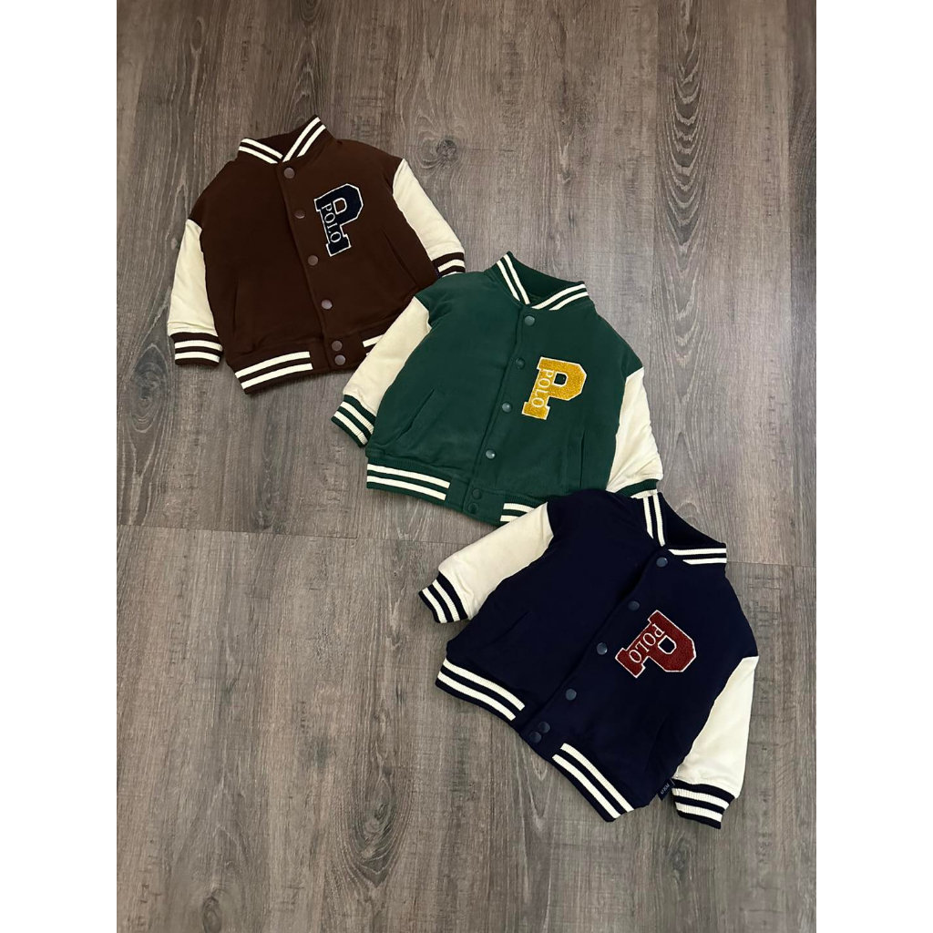 Áo bomber Polo thêu cho bé