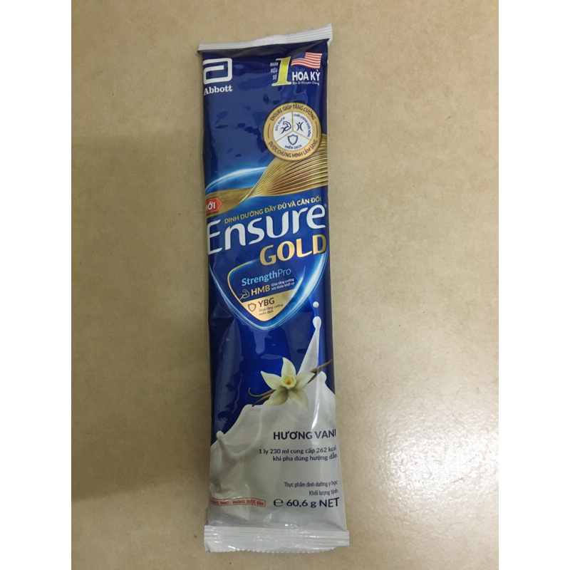 10 Gói Ensure Gold Hương Vani 60,6g/1 gói