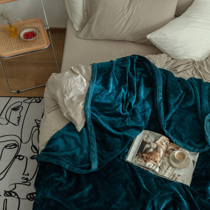 Chăn lông tuyết Muji hàng xuất Nhật cao cấp, Chăn mền văn phòng Muji không rụng xù lông size 2mx2m3