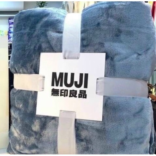 Chăn lông tuyết Muji hàng xuất Nhật cao cấp, Chăn mền văn phòng Muji không rụng xù lông size 2mx2m3