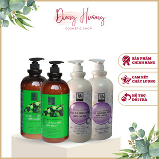 Combo dầu gội dầu xả hồng đạt phục hồi hư tổn siêu mềm mượt hương nước hoa 2000ml