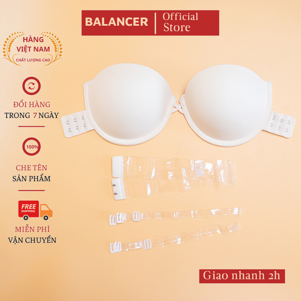 Áo Ngực Chống Tuột Dây Lưng Trong Suốt Gợi Cảm Nâng Ngực Chống Xệ EVA2214
