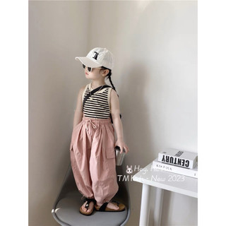 Set áo sọc ba lỗ quần dài túi hộp bé gái size 10-32kg