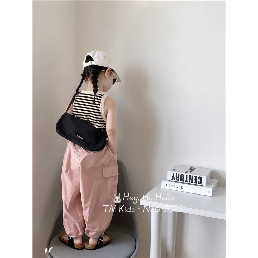 SET ÁO SỌC BA LỖ QUẦN DÀI TÚI HỘP BÉ GÁI SIZE 10-32KG