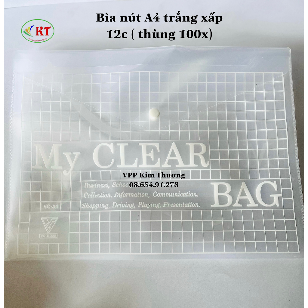 Bìa nút đựng hồ sơ khổ A5/A4/F4 ,màu trắng, đỏ, hồng, vàng, xd, xl