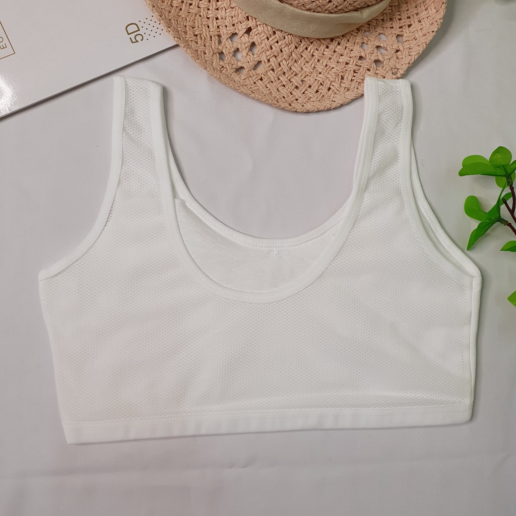 Áo Lá Hoc Sinh 8835 - Chất Cotton - Không Đệm Mút - Thoáng mát - Không kích ứng da