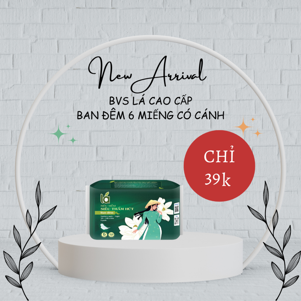Bịch 6 Miếng BVS Cao Cấp Lá Cho Mẹ Sau Sinh Chống Tràn Tuyệt Đối