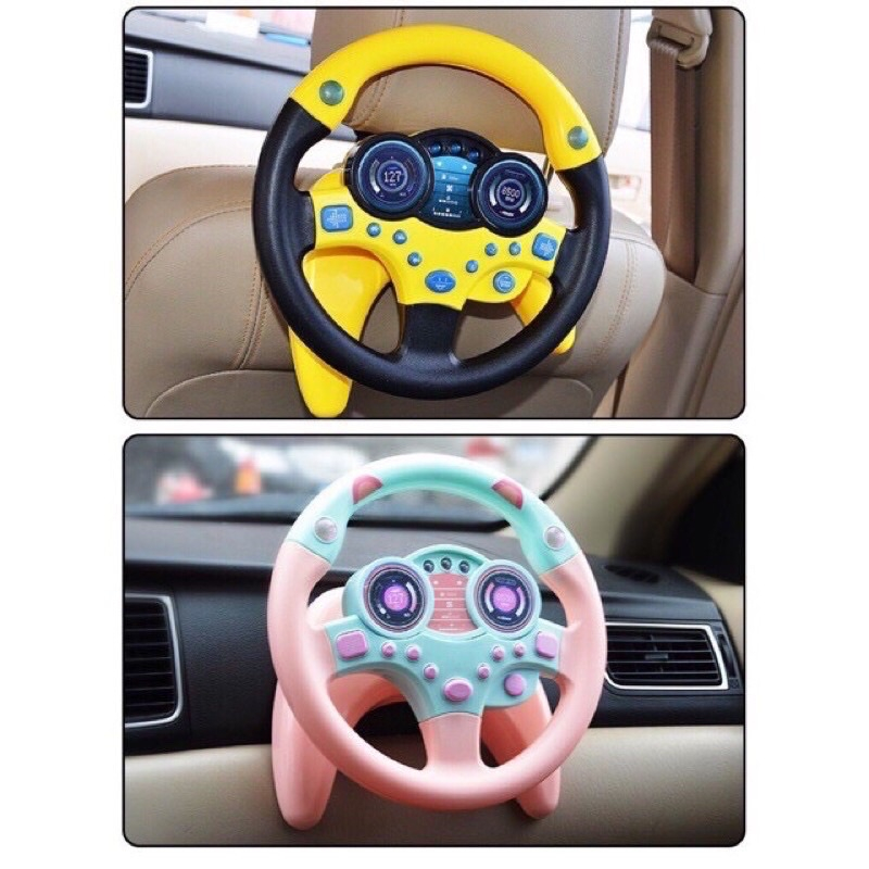 Đô chơi vô lăng ô tô có nhạc, nút điều khiển cho bé nhựa ABS cao cấp