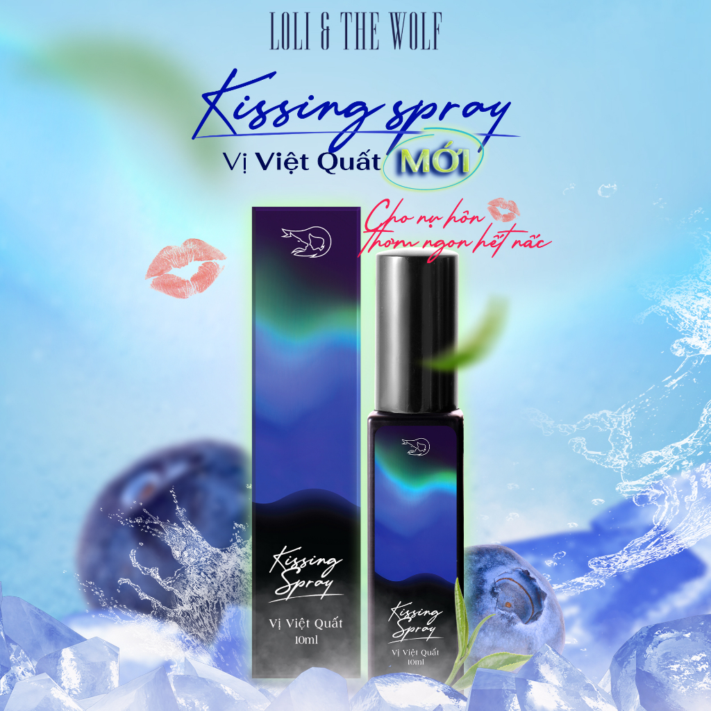 Xịt Thơm Miệng Kissing Spray Loli & The Wolf Hương Trái Cây Kẹo Ngọt The Mát Vị Bạc Hà Chai 10ml