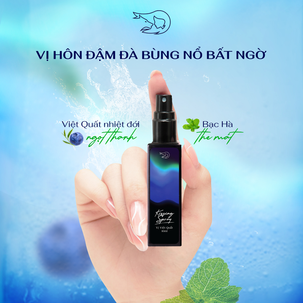 Xịt Thơm Miệng Kissing Spray Loli & The Wolf Hương Trái Cây Kẹo Ngọt The Mát Vị Bạc Hà Chai 10ml