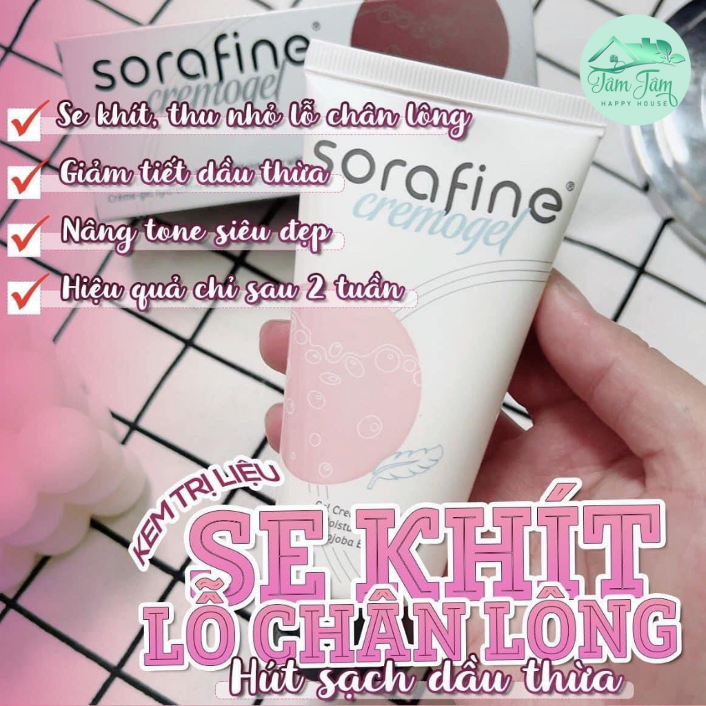 Kem thu nhỏ lỗ chân lông Sorafine Cremogel