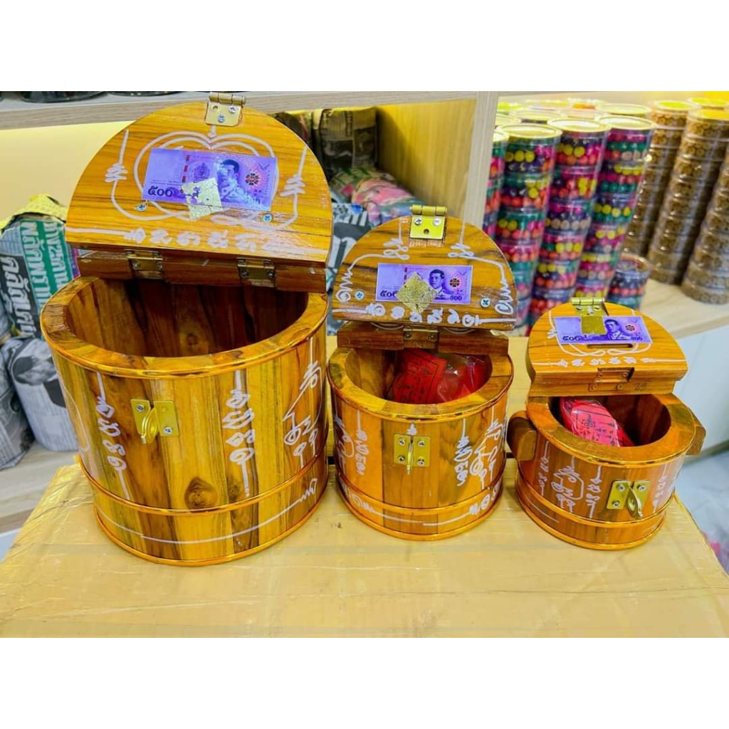 🔴 RƯƠNG GỖ THÁI LAN CÓ QUAI SIZE LỚN 4XL: 26*24CM🔴