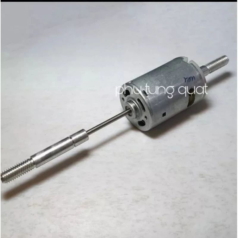 MÔ TƠ 545 12V , 24V CHẾ QUẠT CHẠY ACQUY 12V, ADAPTER 12V +VỎ ỐP NHỰA.