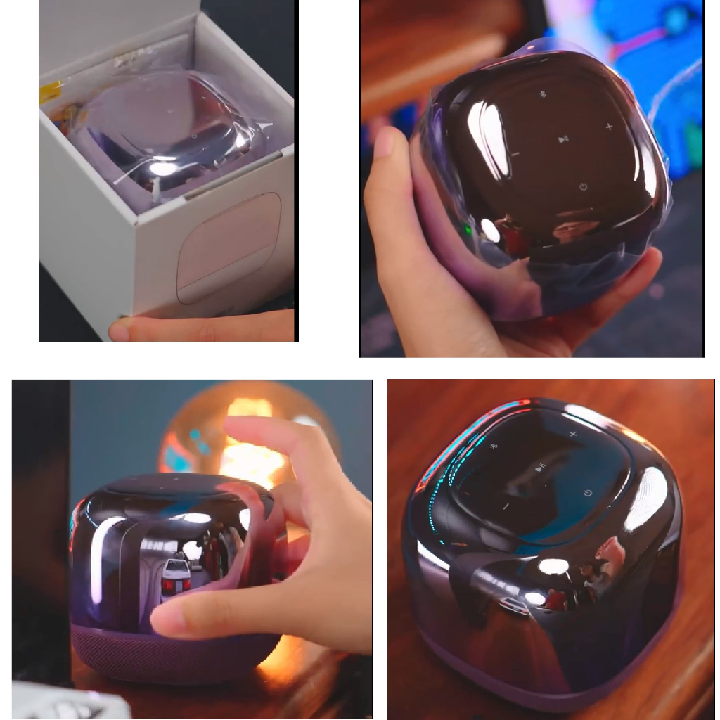 Loa bluetooth TWS khối vuông phát ngũ sắc pin siêu lâu Baseus AeQur V2