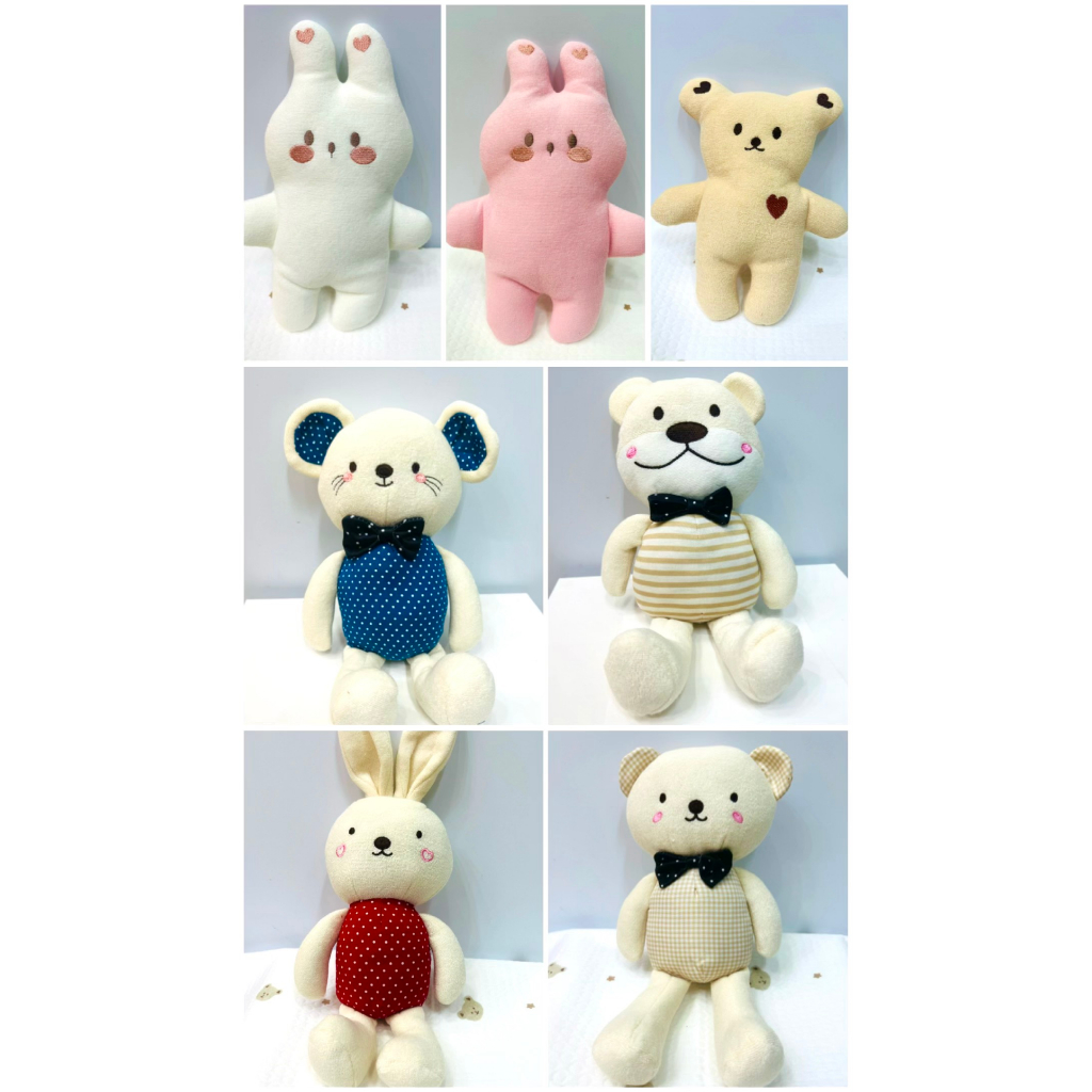 Thú bông thỏ chút chít organic style Hàn Quốc Monona bé trai bé gái dễ thương, xinh xắn