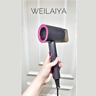 Máy sấy tóc weilaiya, máy sấy tóc tạo kiểu 1800w với 3 mức nhiệt ion xanh giúp tóc mềm mượt chắc khỏe