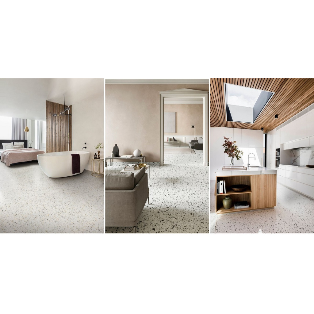 Gạch giả đá mài terrazzo kích thước 30x60cm sẵn kho Hà Nội và Sài Gòn - ốp tường, lát nền trang trí nội ngoại thất,...