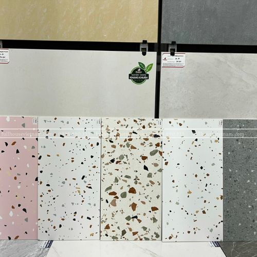 Gạch giả đá mài terrazzo kích thước 30x60cm sẵn kho Hà Nội và Sài Gòn - ốp tường, lát nền trang trí nội ngoại thất,...