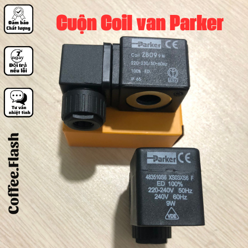 Cuộn coil van điện từ Parker ZB09, 483510S6 cho máy pha cà phê