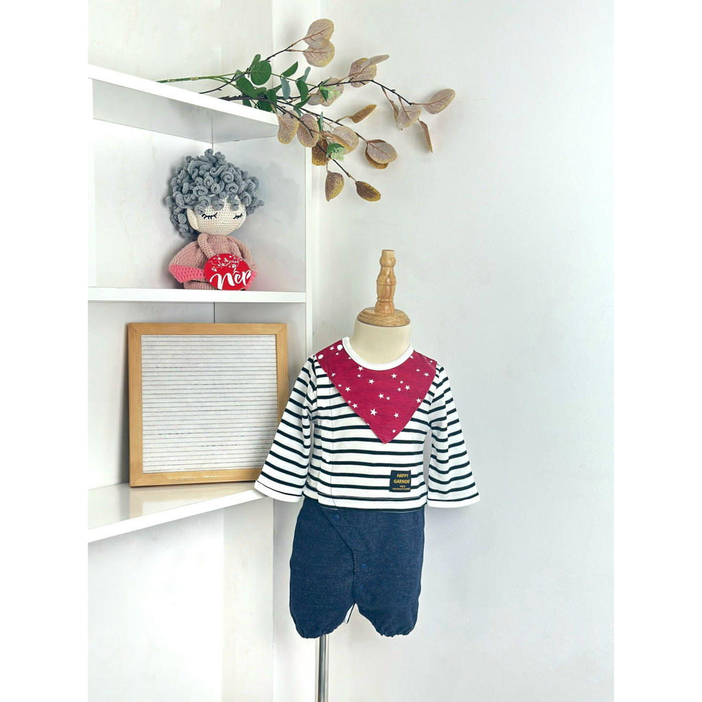 Jumpsuit Hàng Nhật Chất Liệu Thun Cotton Cho Bé Trai Bé Gái Từ 6 - 9 Kg