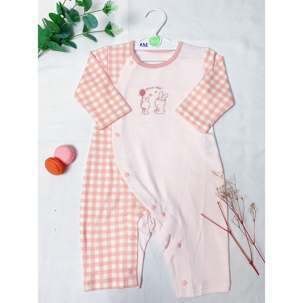 Jumpsuit Hàng Nhật Chất Liệu Thun Cotton Cho Bé Trai Bé Gái Từ 6 - 9 Kg