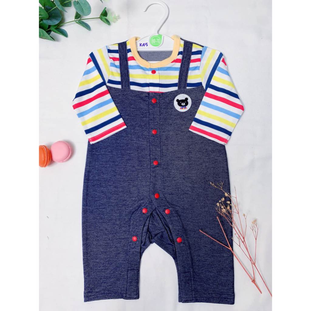 Jumpsuit Hàng Nhật Chất Liệu Thun Cotton Cho Bé Trai Bé Gái Từ 6 - 9 Kg
