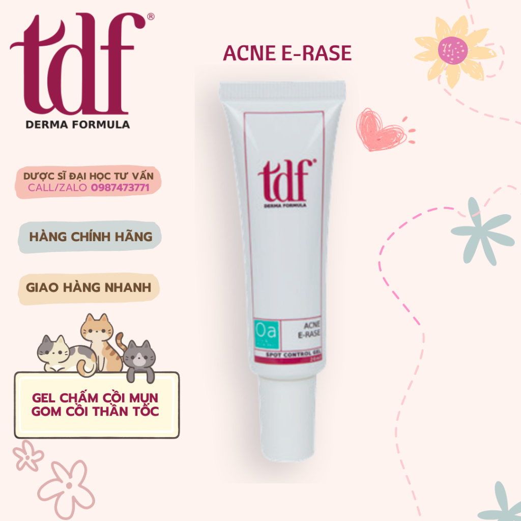 Kem Chấm mụn gom cồi  mụ n thần tốc ACNE E RASE TDF