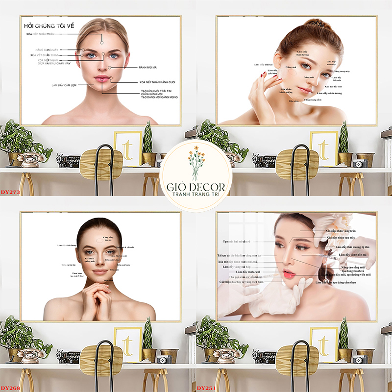 TRANH DÁN TƯỜNG ĐẸP CHO THẨM MỸ VIỆN - SPA