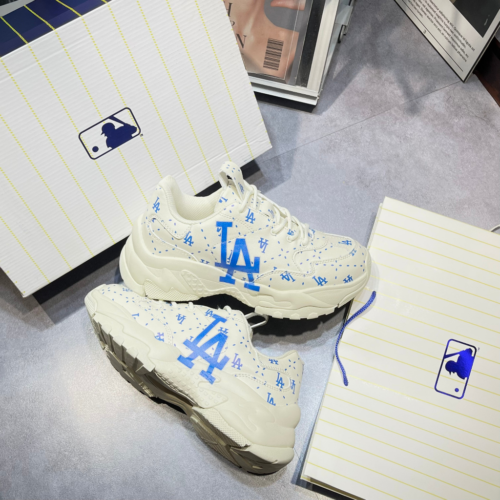 Giày Thể Thao/Giày Sneaker MLB Giày MLB Big Ball Chunky Saffiano Diamond Monogram LA Dodgers - FULLBOX | Monogram LA
