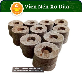 [50 viên] Viên Nén Xơ Dừa Ươm Hạt - Nông Sản Vàng