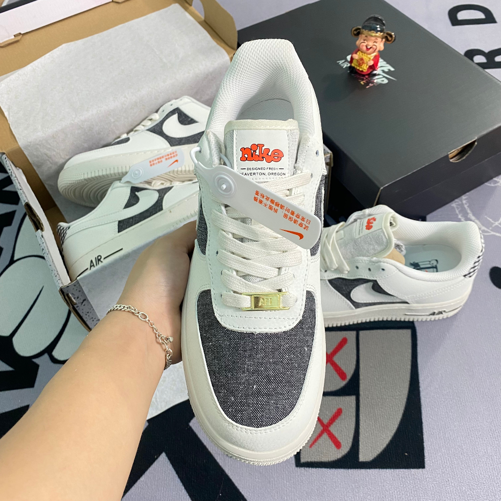 Giày Sneaker AF.1 T.U Big.Bang Dây Thừng - Af Panda Đen Trắng Hot 2023, Giày Thể Thao AF Thừng Af Panda Full pk