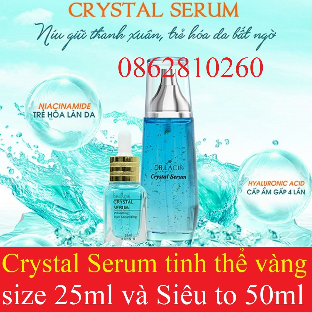 [HỘP 25ML] Serum tinh thể vàng 24K Lamer Care Dr Lacir - Crystal serum chính hãng công ty date mới