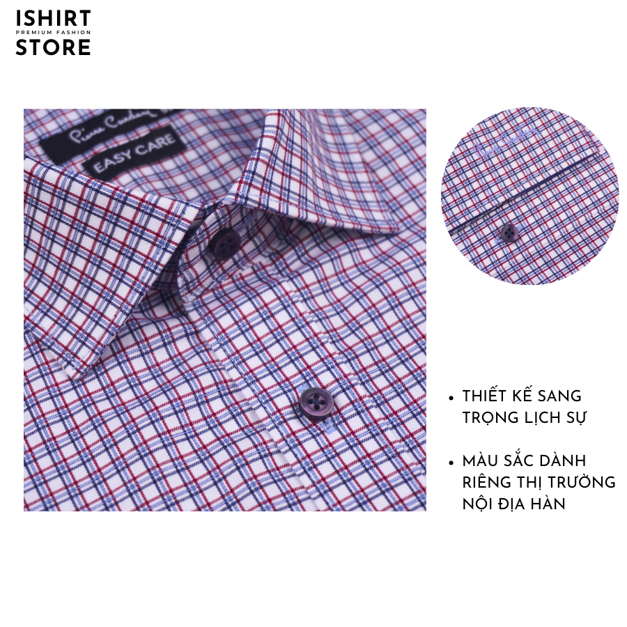 Áo sơ mi nam dài tay Pier.Cardin cao cấp xuất Hàn 100% cotton dáng Regular ADB015 | iShirt Store
