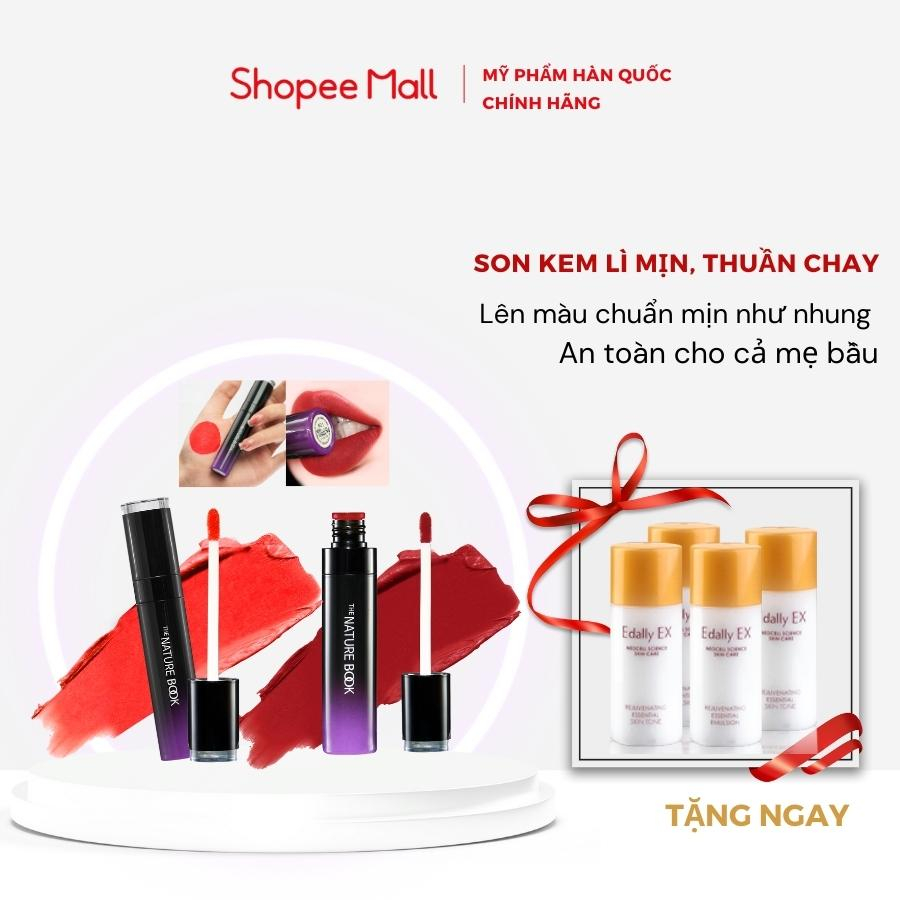 Son Kem Lì Mịn Như Nhung, Lâu Trôi, Lên Màu Chuẩn, Vô Cùng An Toàn Thuần Chay The Naturebook