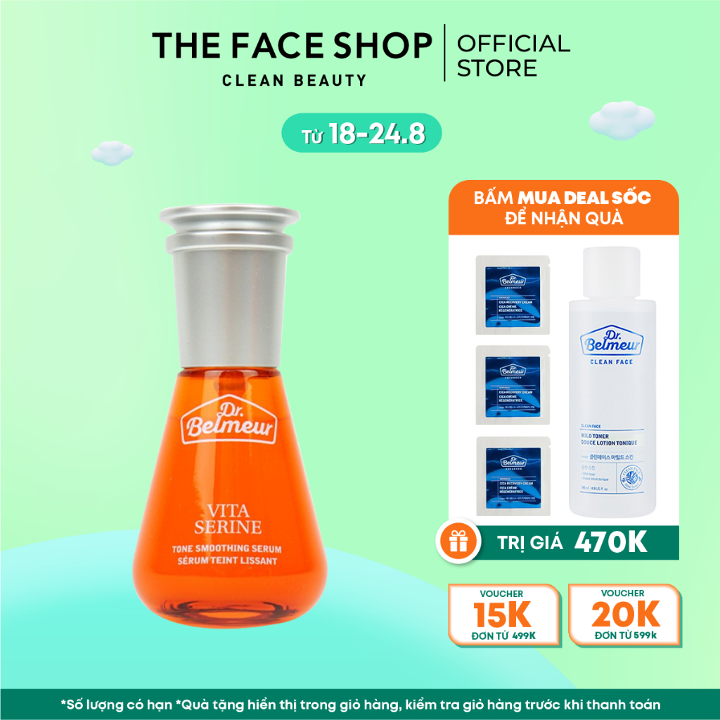 Tinh Chất Dưỡng Sáng Da THE FACE SHOP Dr.Belmeur Vita Serine Tone Smoothing Serum 45ml