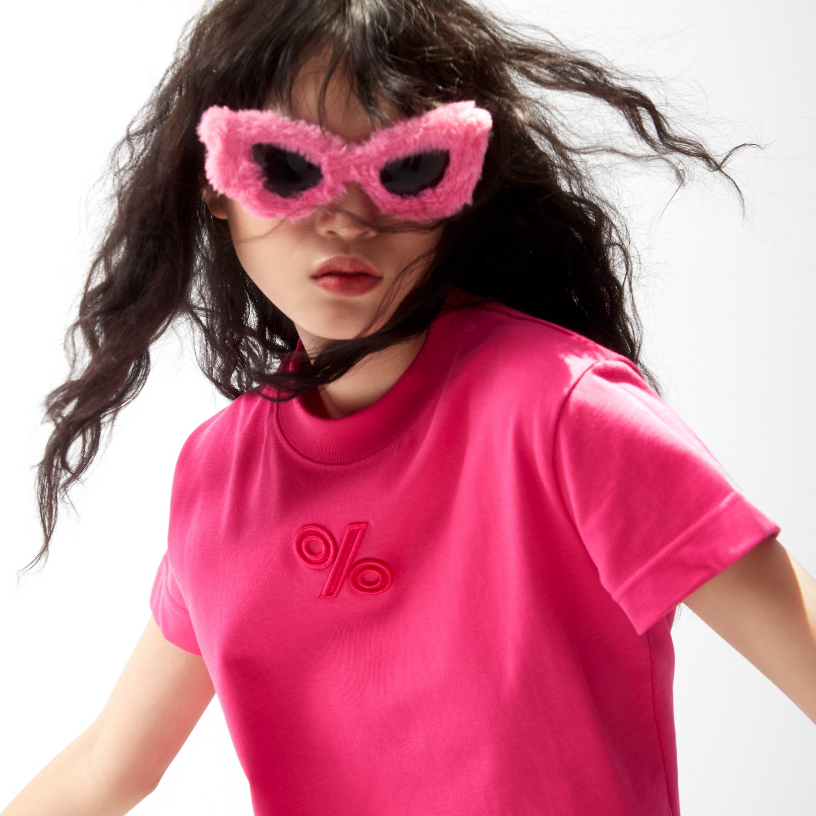 Áo thun NỮ BABY TEE “%” thêu nổi 3D - 100% Cotton 300gsm  - chính hãng THBBRAND