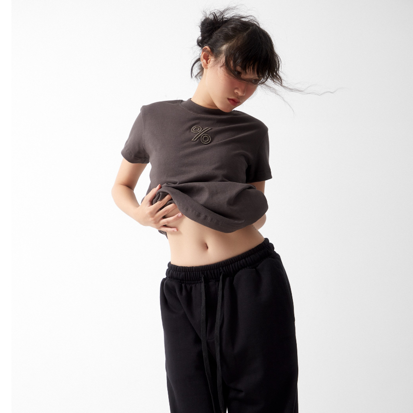 Áo thun NỮ BABY TEE “%” thêu nổi 3D - 100% Cotton 300gsm  - chính hãng THBBRAND