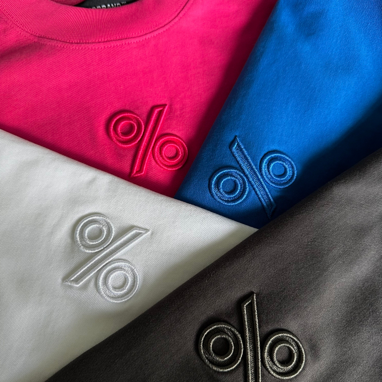 Áo thun NỮ BABY TEE “%” thêu nổi 3D - 100% Cotton 300gsm  - chính hãng THBBRAND