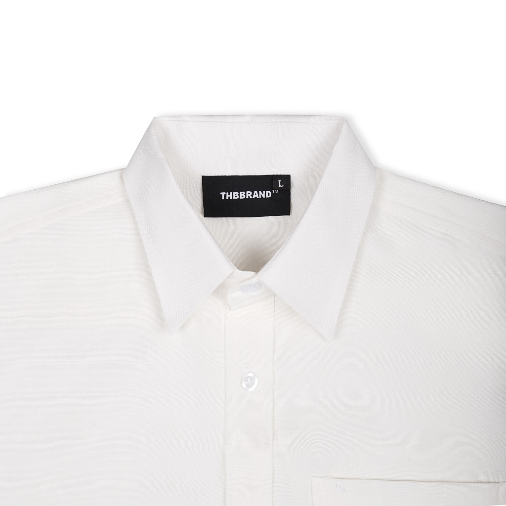 Áo sơmi OXFORD trắng basic đơn giản  - chính hãng THBBRAND