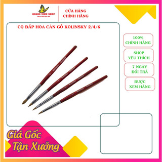 Cọ đắp hoa cán gỗ Kolinsky số 2/4/6