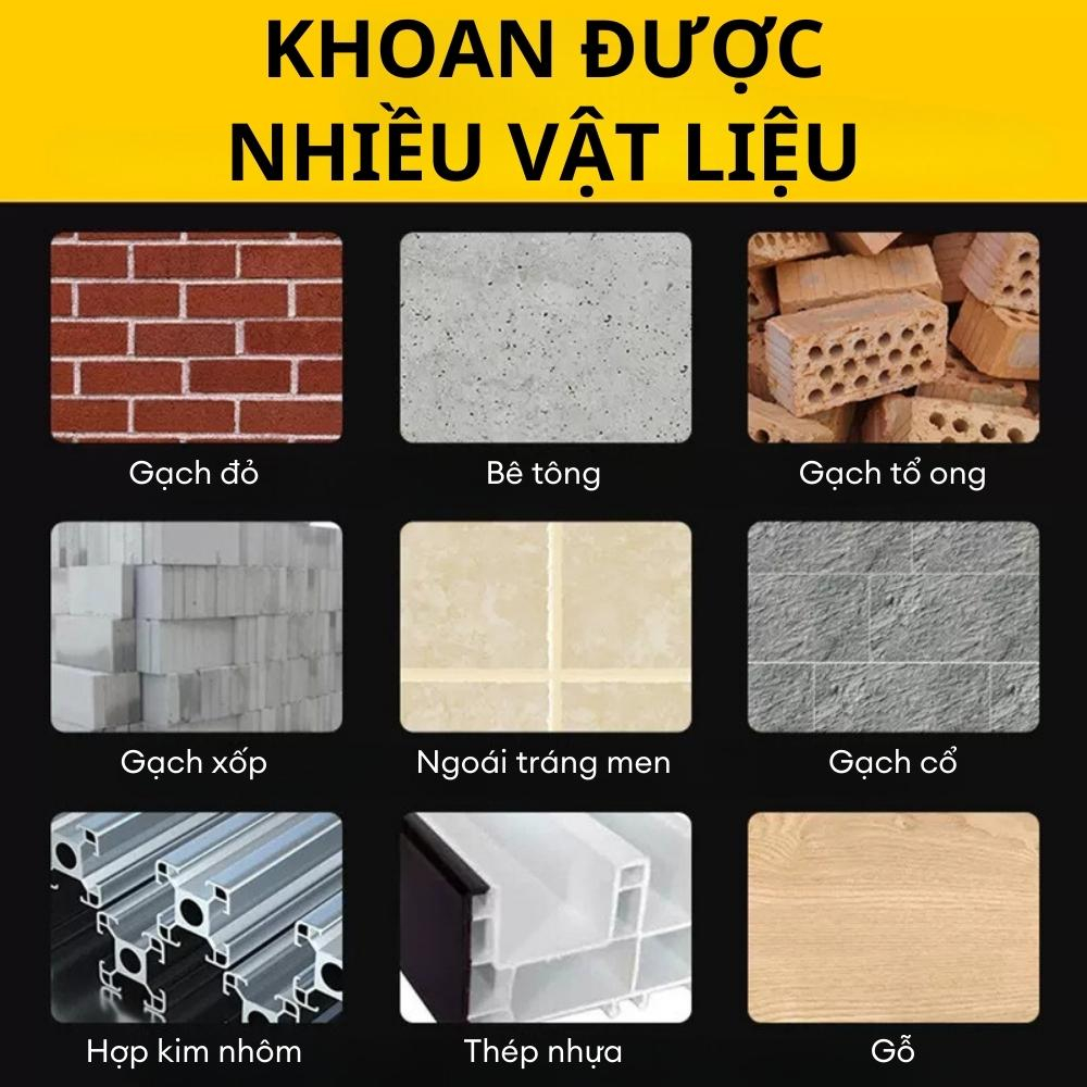 Mũi Khoan Đa Năng 4 Cạnh Chữ Thập Chuôi Lục Giác, Khoan Tường Bê Tông, Đá Hoa Cương, Kính, Gạch Ngói, 5mm-12mm