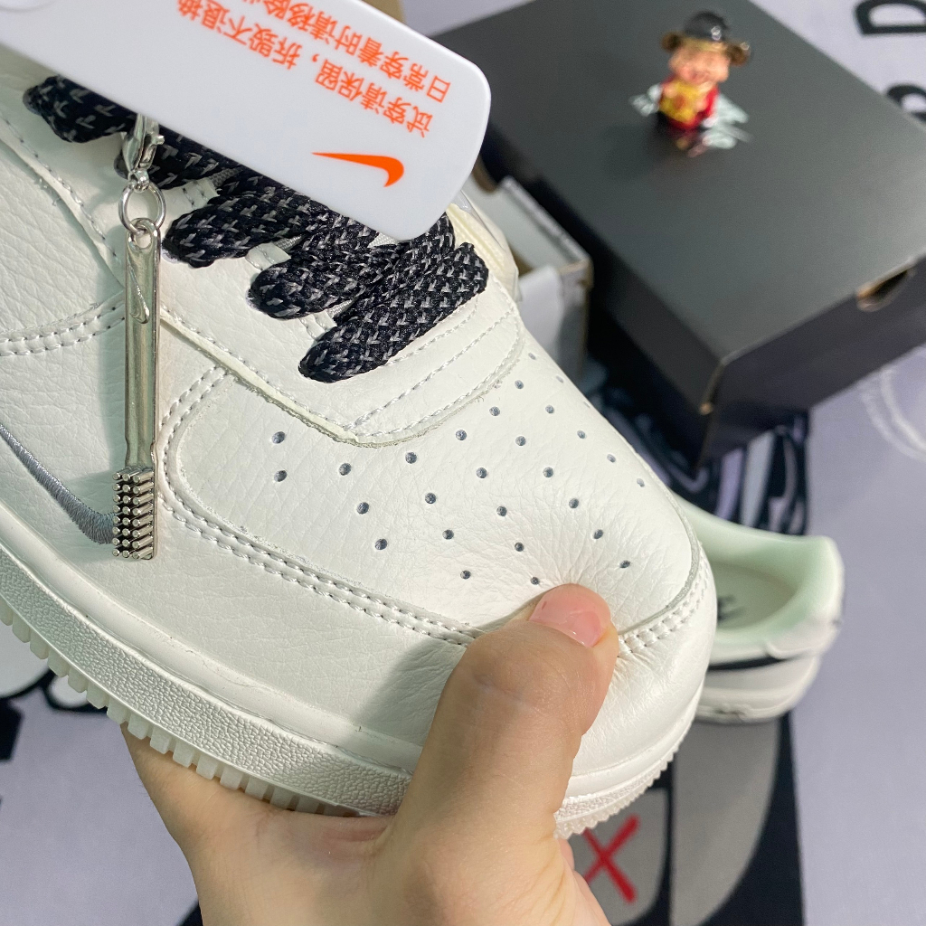 Giày Sneaker AF.1 T.U Big.Bang Dây Thừng- Af Panda Đen Trắng Hot 2023, Giày Thể Thao AF Thừng - Af Panda Móc Trắng Sc