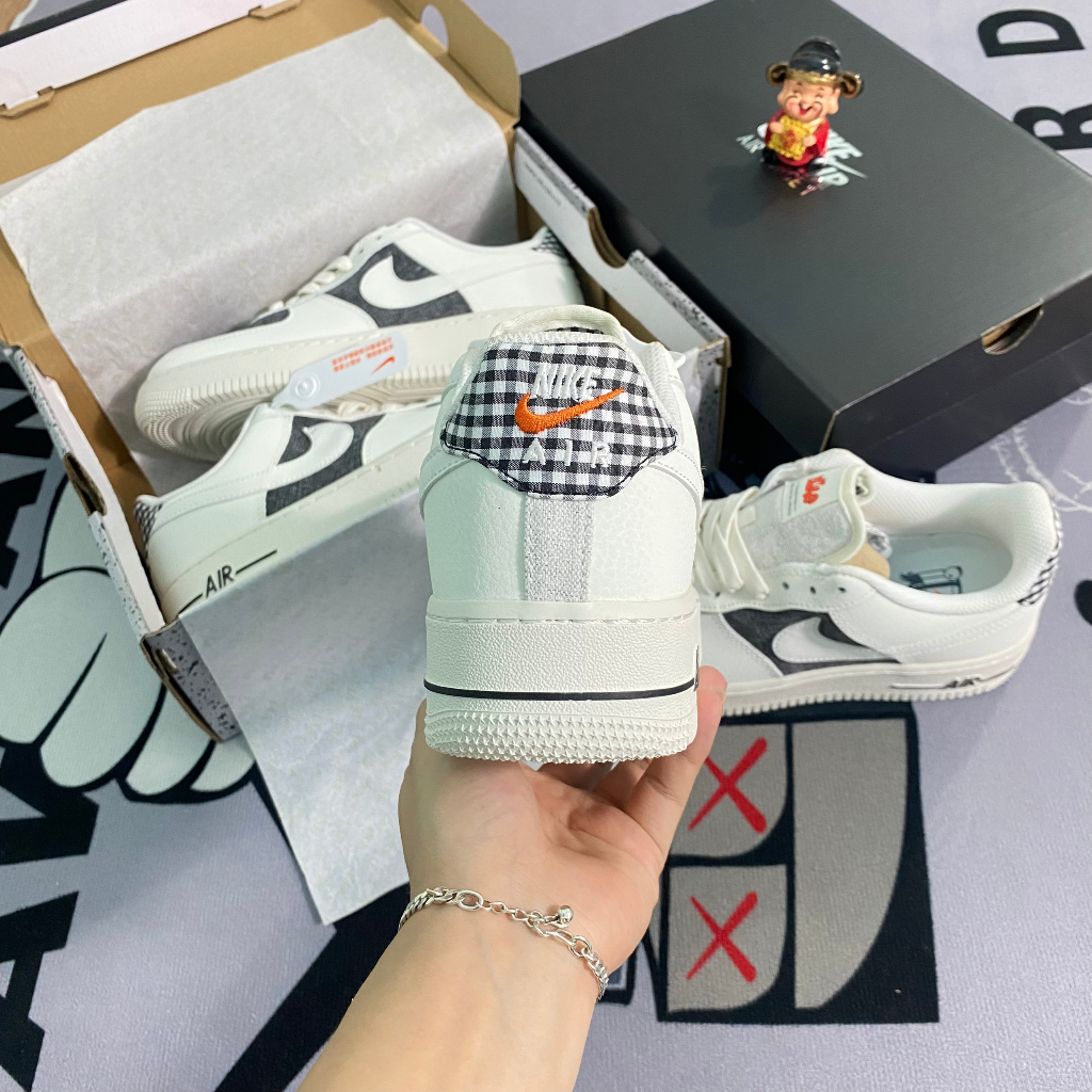 Giày Sneaker AF.1 T.U Big.Bang Dây Thừng- Af Panda Đen Trắng Hot 2023, Giày Thể Thao AF Thừng - Af Panda Móc Trắng Sc