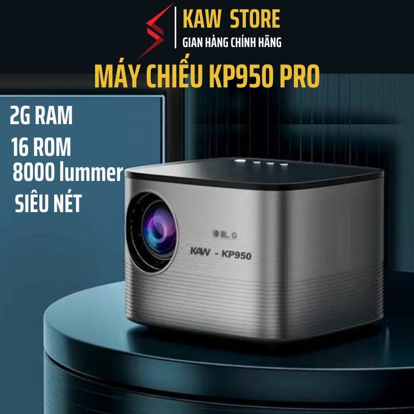 Máy chiếu mini KAW - KP950, K860 mới 2023 độ phân giải 4K hình ảnh sắc nét âm thanh sống động - Bảo hành chính hãng