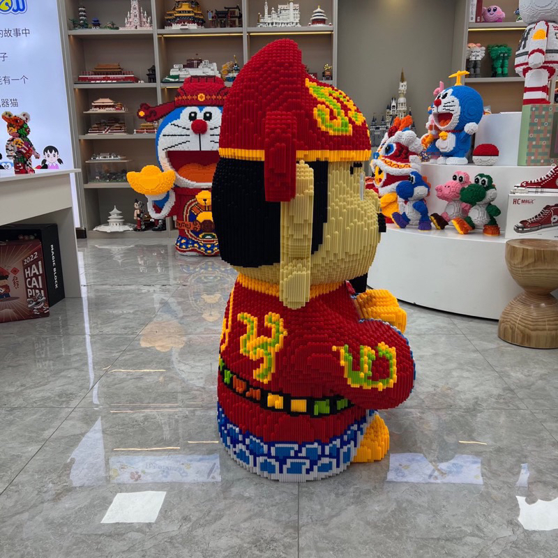 Tặng Búa Keo B7000 Đèn Led. Mô hình lắp ghép lego Thần Tài 65cm cỡ lớn - 41cm Sẵn Hàng .